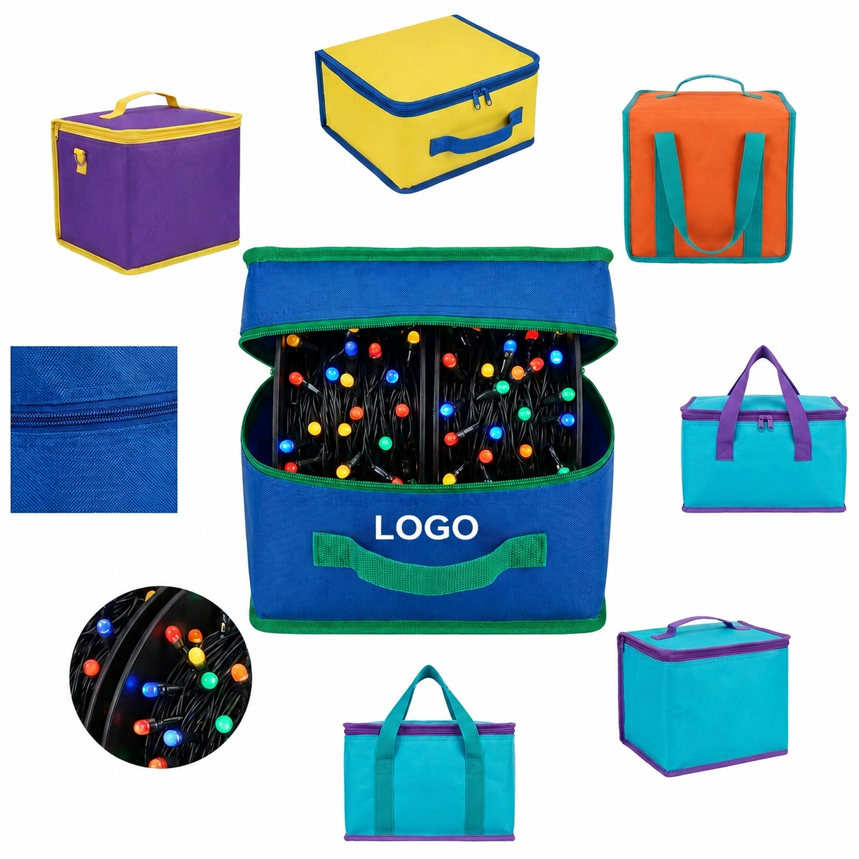 Triple Spool Festive Lighting Storage System with Carrying Handles