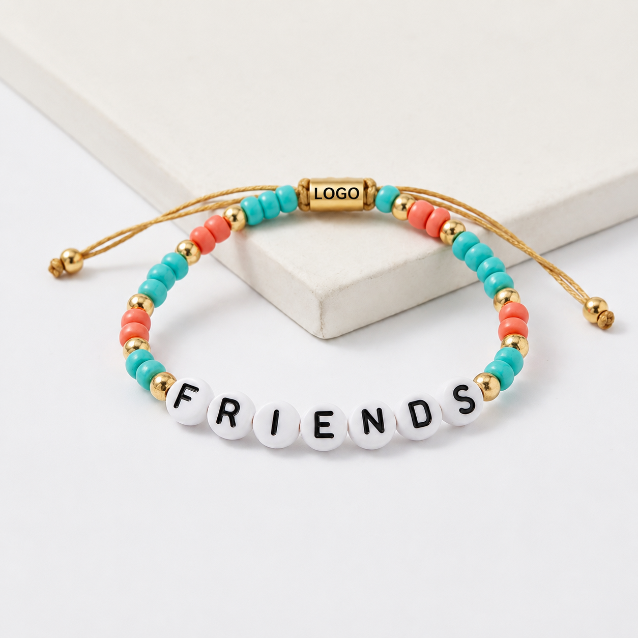 Vibrant Layered Seed Bead Bracelet with Adjustable Cord