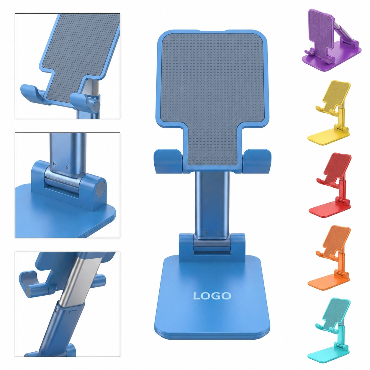 Foldable Telescopic Desktop Stand for Smartphones and Tablets