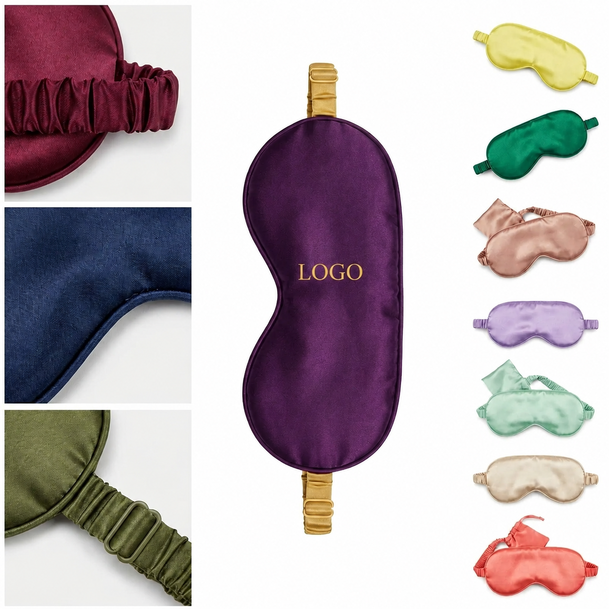 Adjustable Smooth Finish Sleep Mask with Secure Elastic Strap