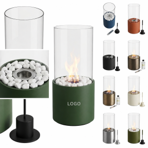 Portable Cylindrical Tabletop Bio-Ethanol Fire Bowl