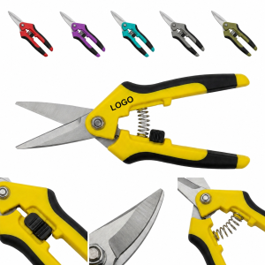 Precision Straight-Blade Gardening Snips with Safety Lock