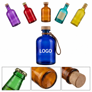 Classic Translucent Glass Round Containers with Corrosion-Resistant Metallic Closures