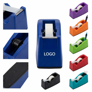Desktop Adhesive Note Roll Dispenser with Multi-Tool Storage Slot