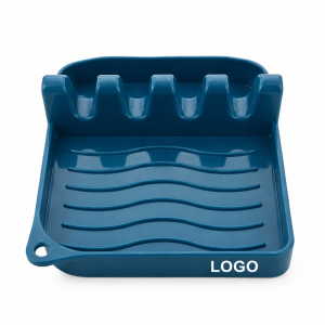 Multi-Slot Kitchen Utensil Rest with Integrated Drip Tray
