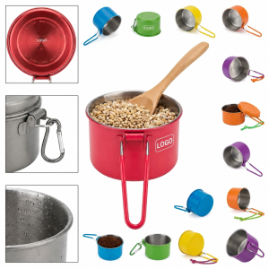 Compact 7oz Stainless Steel Outdoor Cup with Retractable Wire Handle